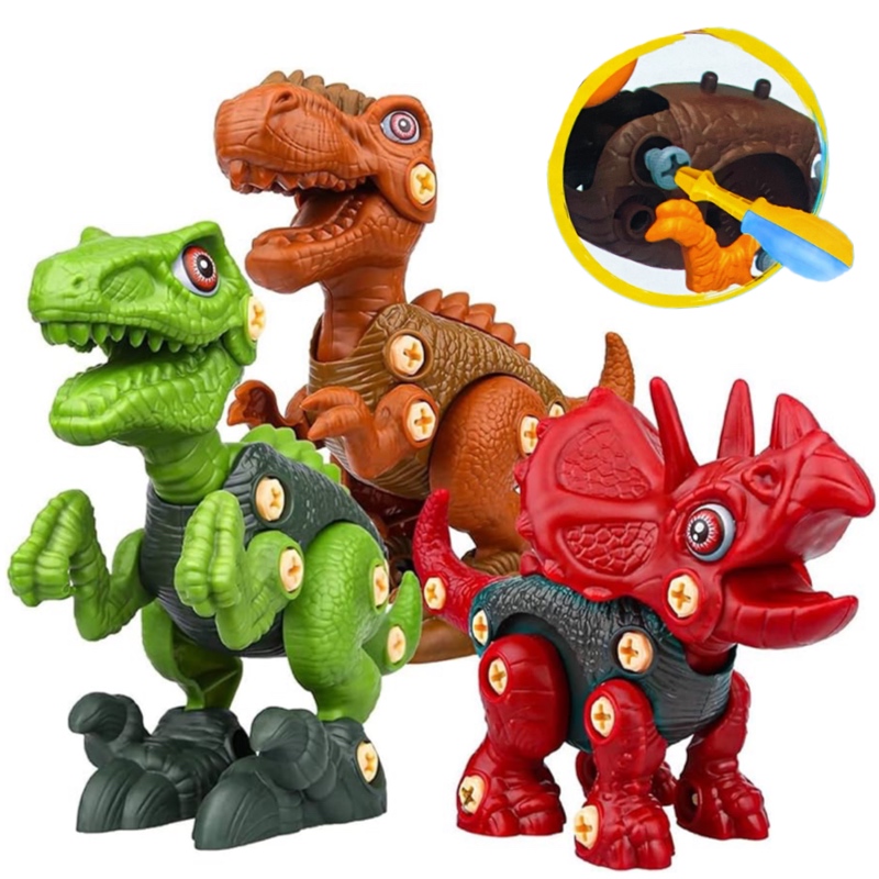 Dinosaurio Armable Didáctico Construcción Caja Diy