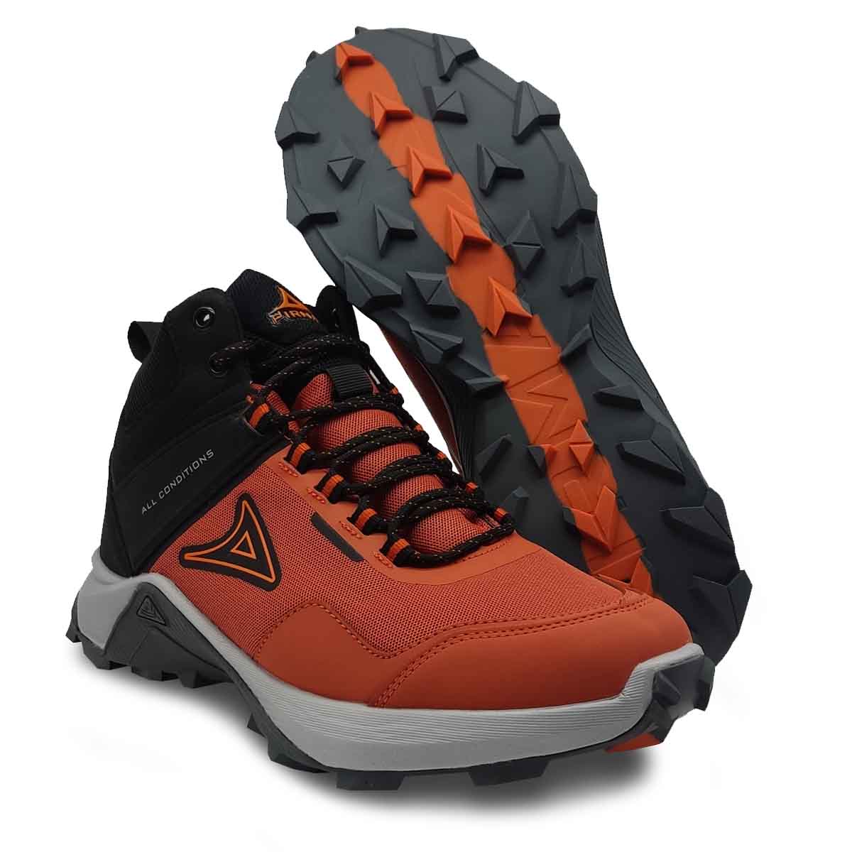 Pirma 1308 Gris Naranja Botas Todo Terreno Hombre Deportivas Senderismo Montañismo.