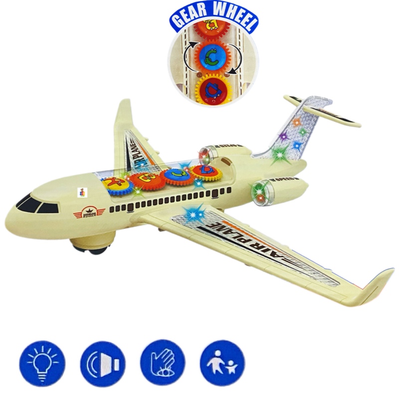 Avión De Juguete Musical Luces Y Movimiento De Engranes