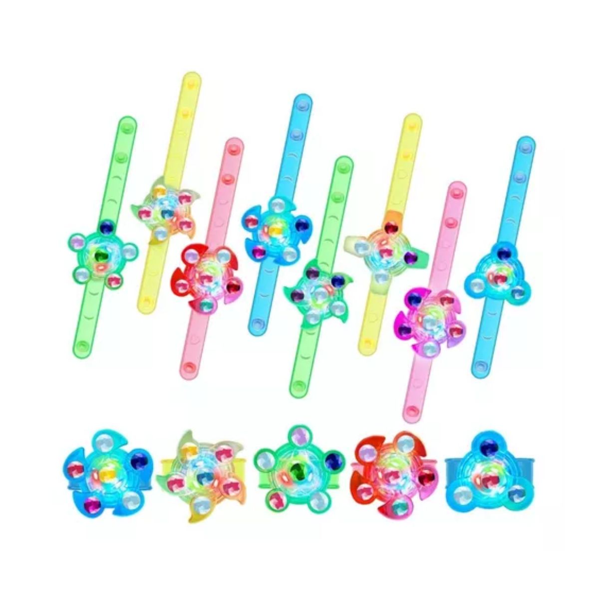 Pack Fiesta Infantil Luminosa Pulseras 18 Piezas 