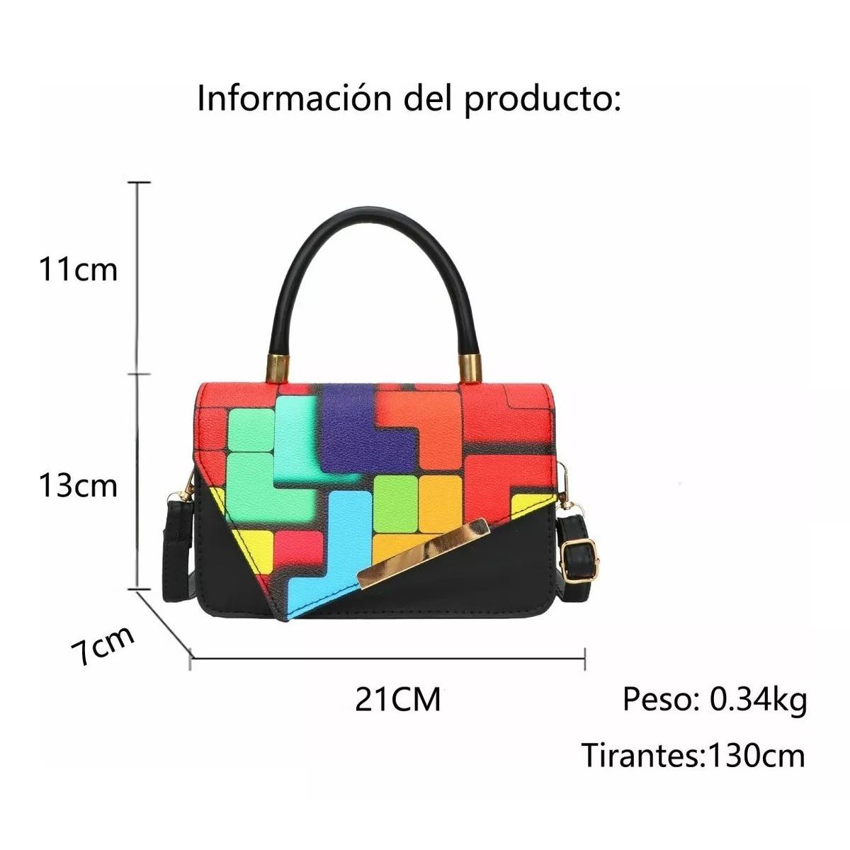 Bolso Bandolera De Mujer Rainbow Cube Negro