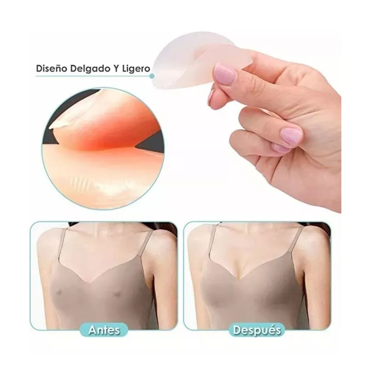 12 pcs Pezoneras Bra Levanta Push Up Cubre Pezón De Silicon