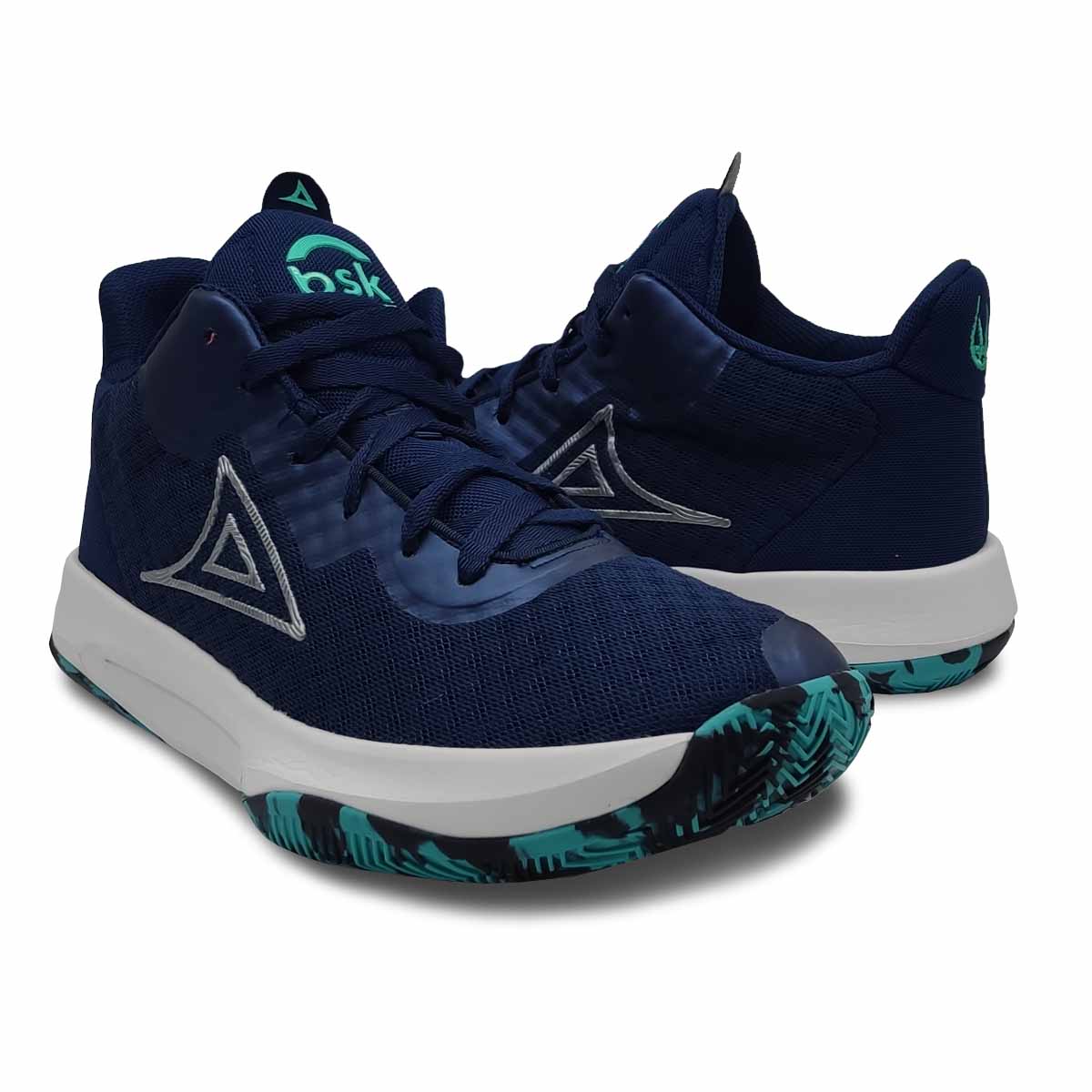 Tenis Pirma 2014 Azul Marino Turquesa Hombre Deportivos Basket .