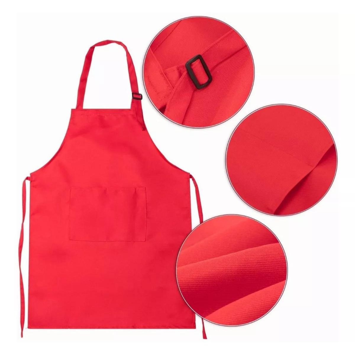 Disfraz Chef Máster Niños Cocinero Gorro Para Niño Niña 3 pcs Rojo/Negro/Blanco