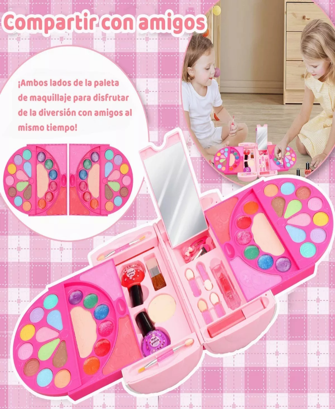 Juego Maquillaje Belleza Para Niña Cosméticos Conjunto 58pzs