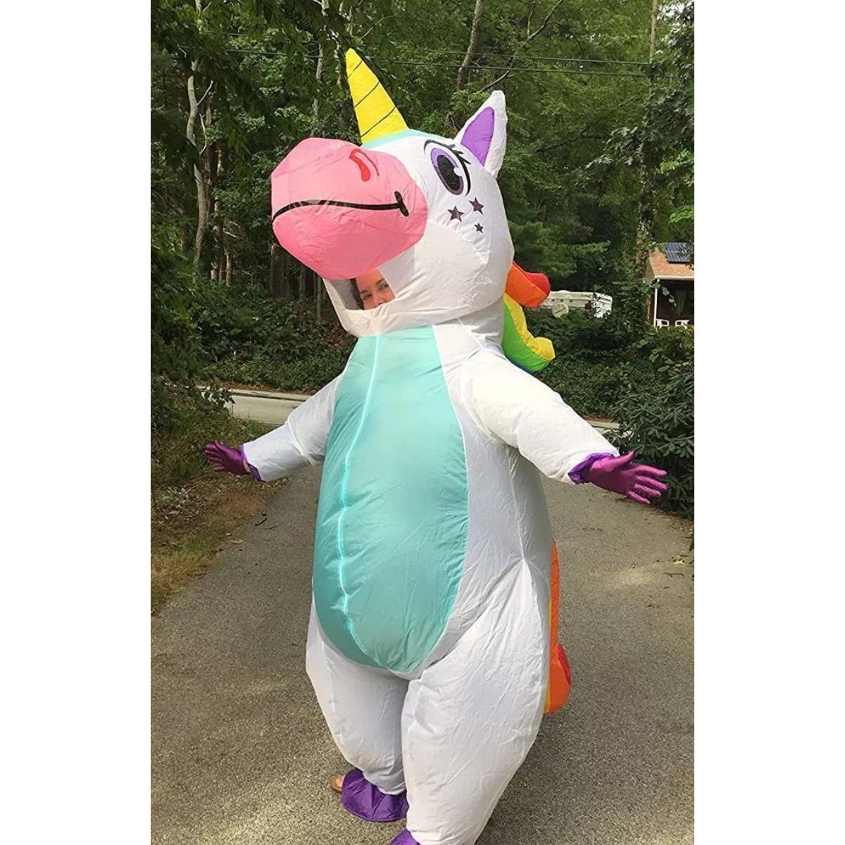 Disfraz unicornio online inflable