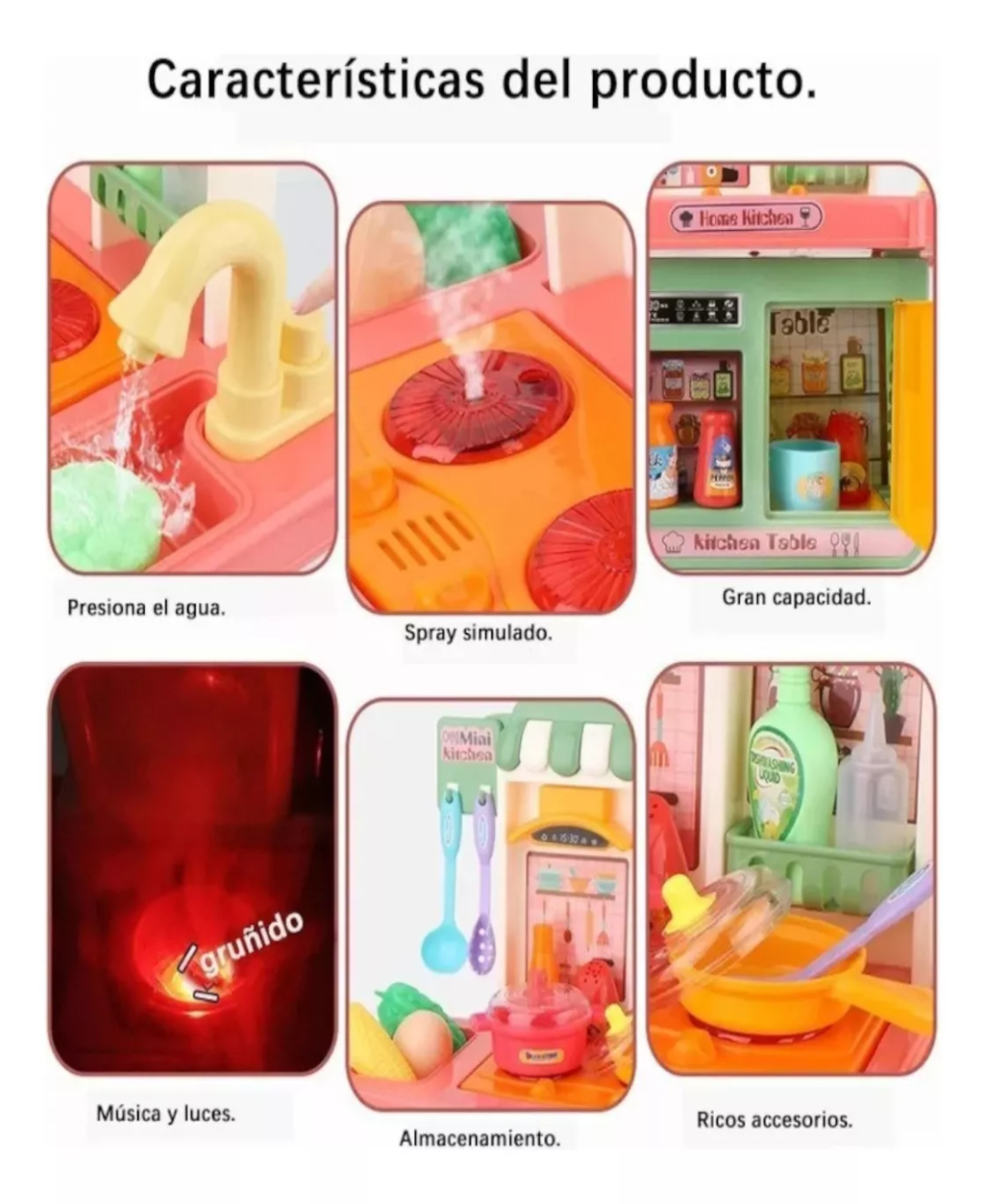 Cocina Juguete Termosellado Cocinita Infantil 33 Piezas