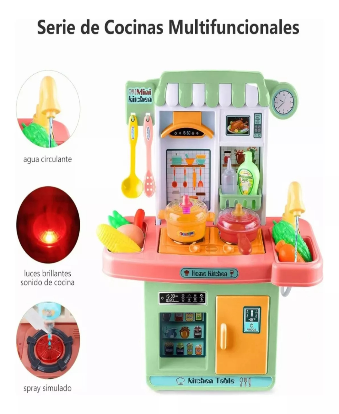 Cocina Juguete Termosellado Cocinita Infantil 33 Piezas