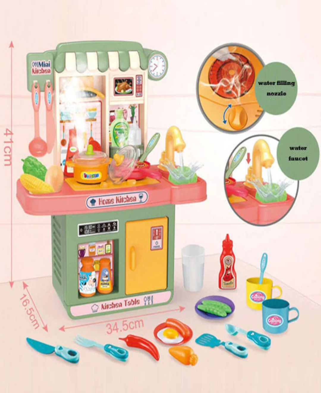 Cocina Juguete Termosellado Cocinita Infantil 33 Piezas