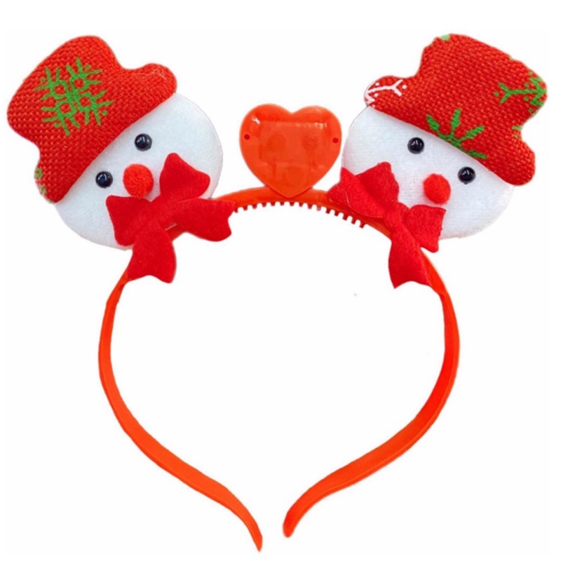 12 Diadema Santa Claus Con Luz Led Navidad Fiesta Posadas