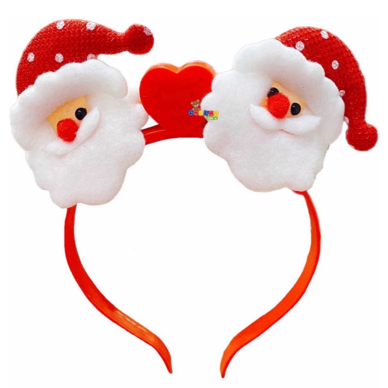 12 Diadema Santa Claus Con Luz Led Navidad Fiesta Posadas