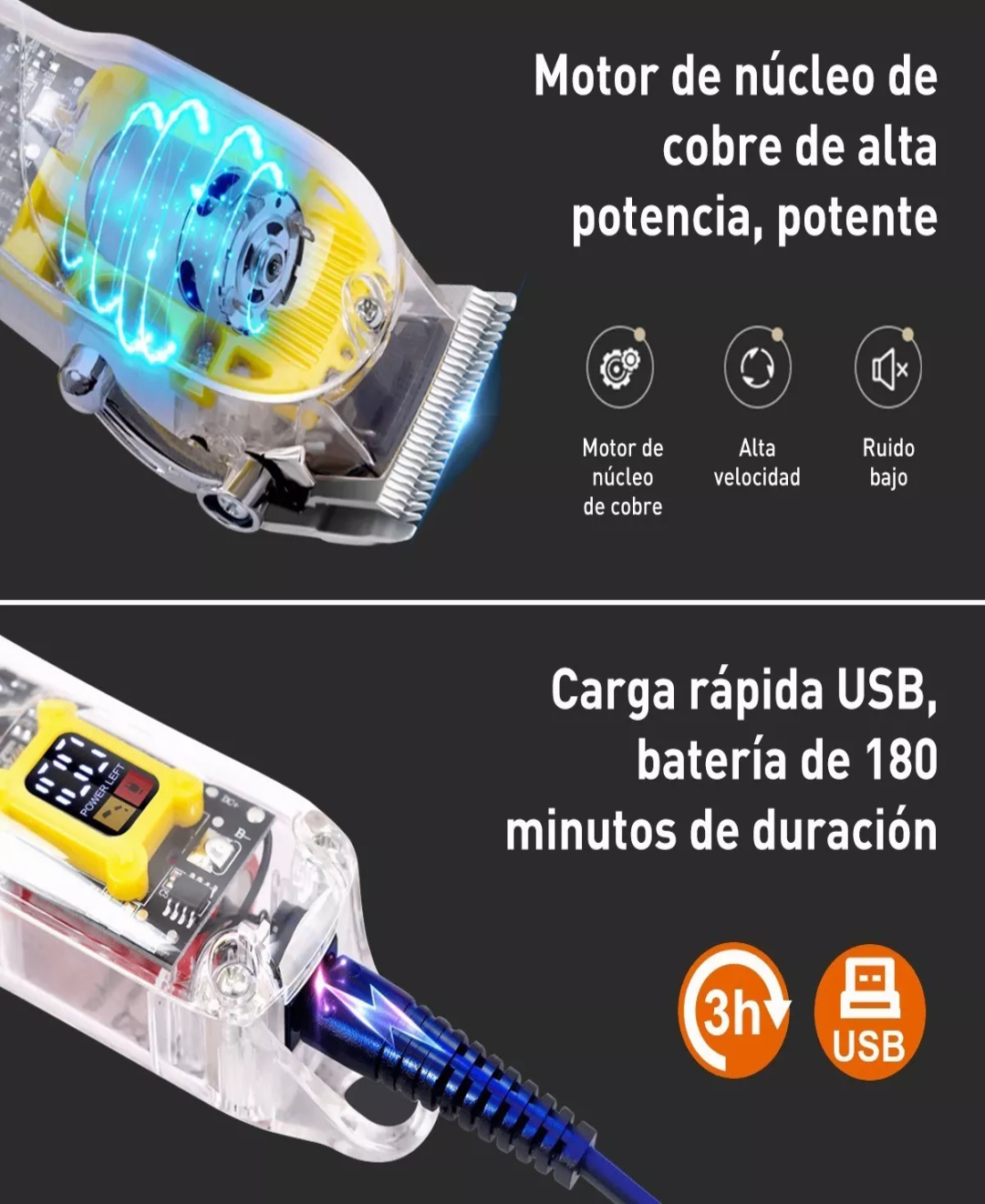 Cortadora De Pelo Maquina Para Cortar Cabello Rasuradora Kit