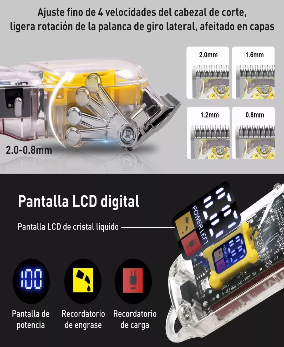 Cortadora De Pelo Maquina Para Cortar Cabello Rasuradora Kit