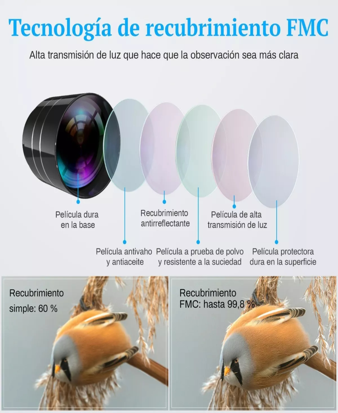 Telescopio Astronómico Profesional 70/300mm Monocular 150x
