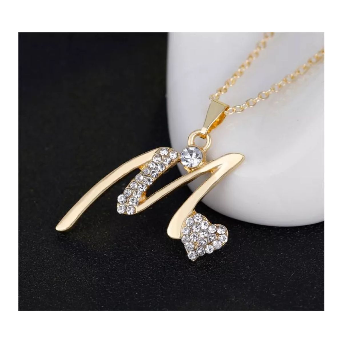 Collares De Bisutería Dijes Aretes Para Mujer Diamante Joyas Dorado-forma M
