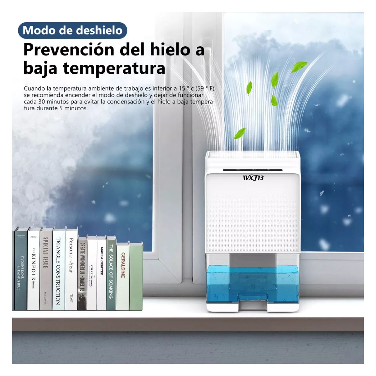 Deshumidificador Eléctrico Portátil 1000 ml Blanco 110 v