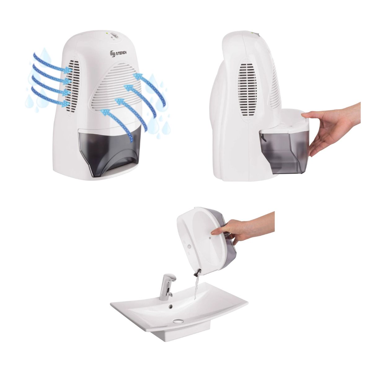 Deshumidificador eléctrico Steren AIR-250 blanco 100V/240V stere