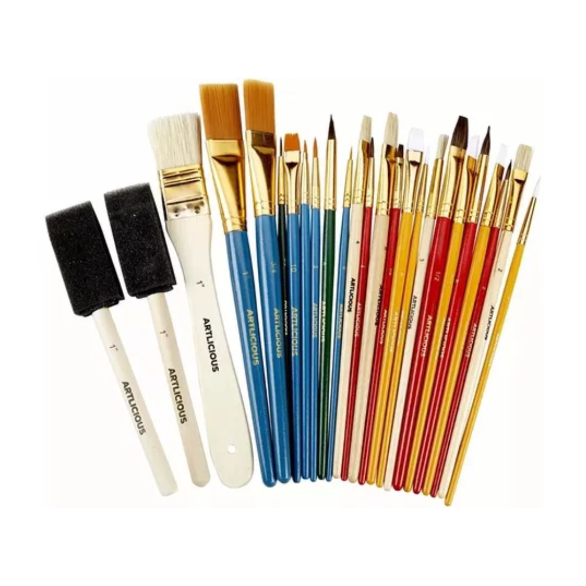 Juego De 25 Pinceles Para Pintura Acuarela 