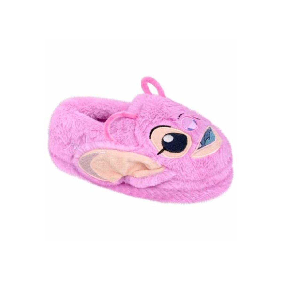 Pantuflas Niño Niña Adulto Stitch Rosa Bordada Peluche Suave