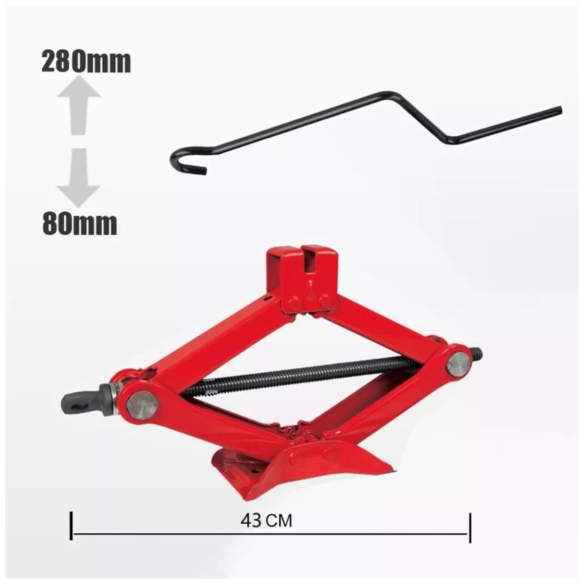 Gato Mecánico Tijera 2 Ton(2000kg) Gatos Para Coches rojo
