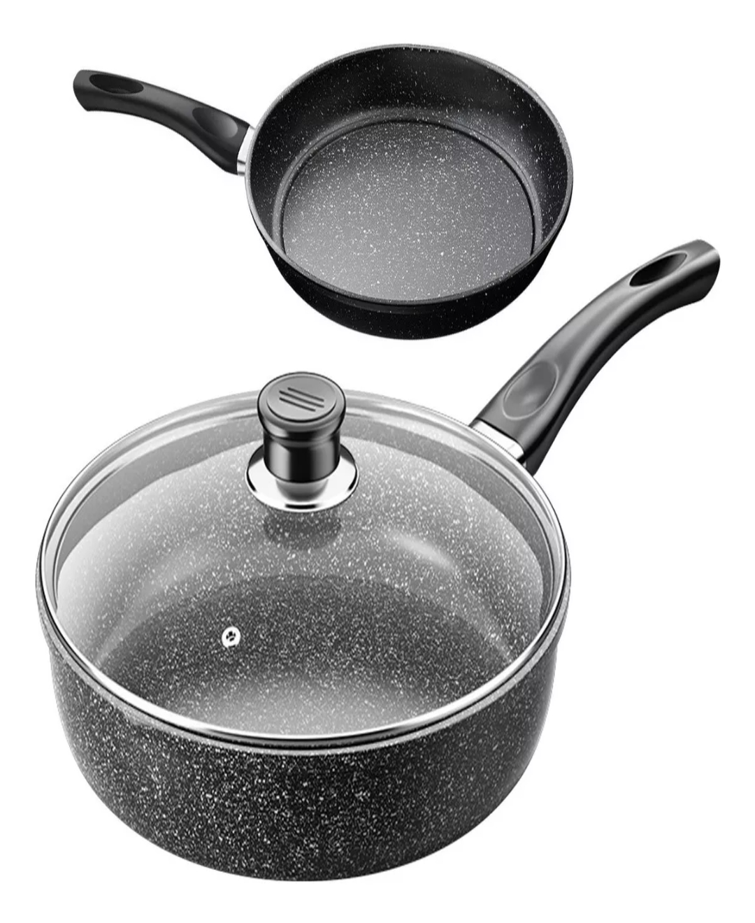 Sartén De Mármol Revestimiento Antiadherente Con Tapa 28cm