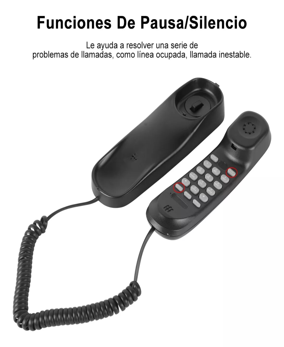 Telefonos Fijos Alambrico Casa Oficina Modernphone Negro