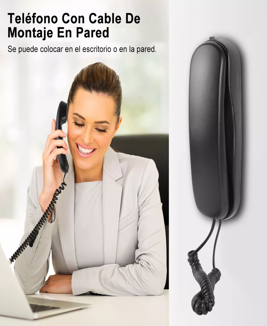 Telefonos Fijos Alambrico Casa Oficina Modernphone Negro
