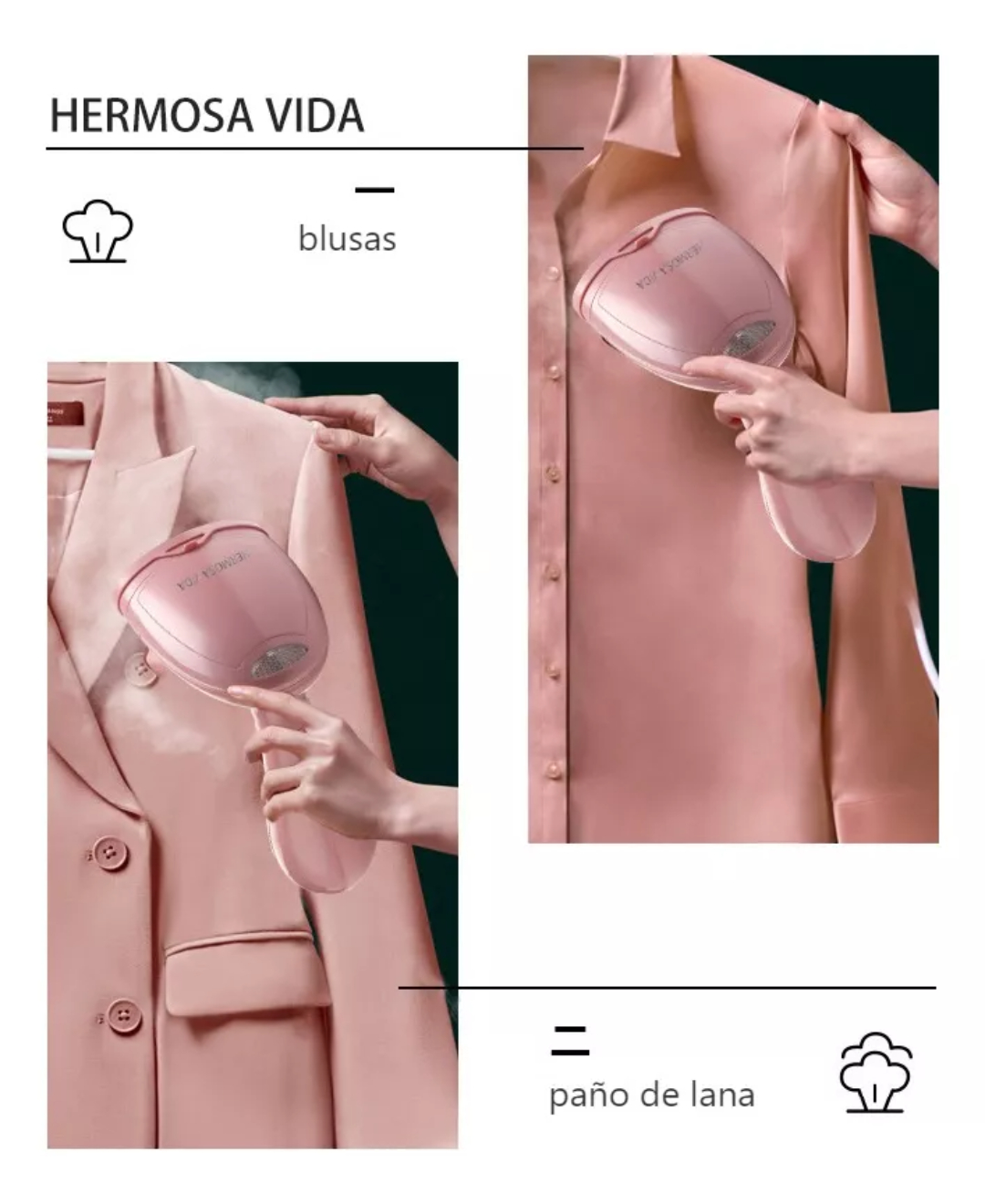 Plancha De Vapor Plegable Portátil Alta Potencia