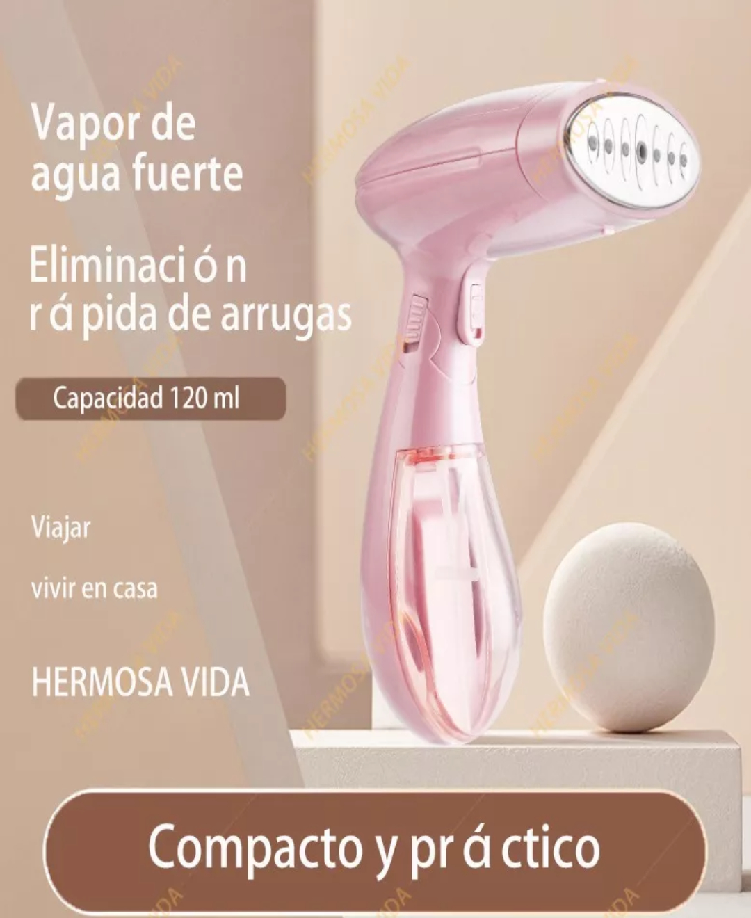 Plancha De Vapor Plegable Portátil Alta Potencia