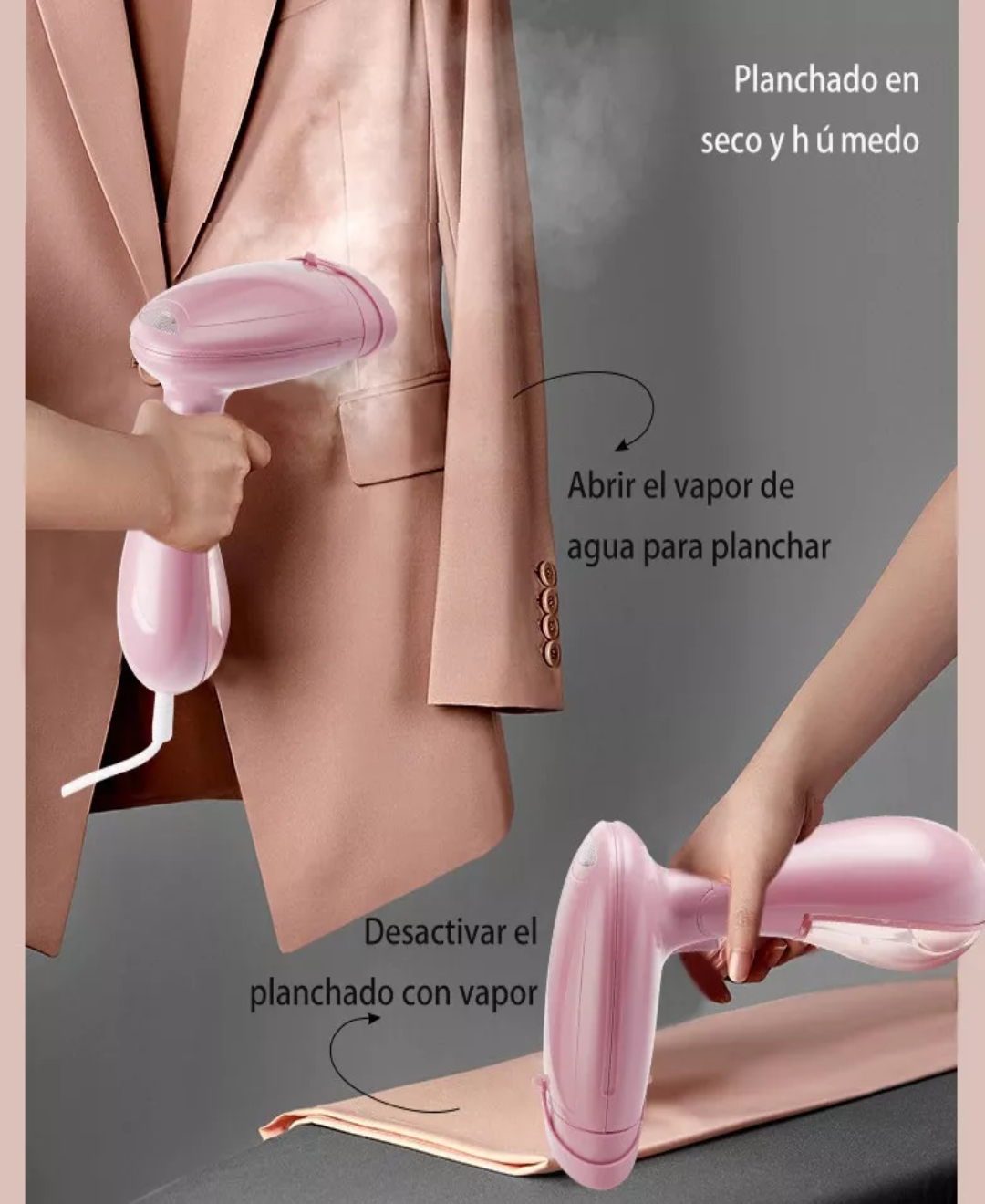 Plancha De Vapor Plegable Portátil Alta Potencia