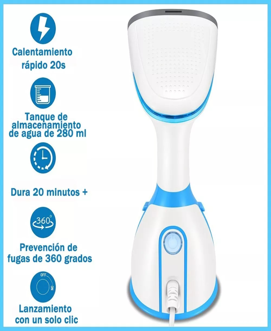 Plancha De Vapor Vertical Portátil, Vaporizador Ropa 1100w.