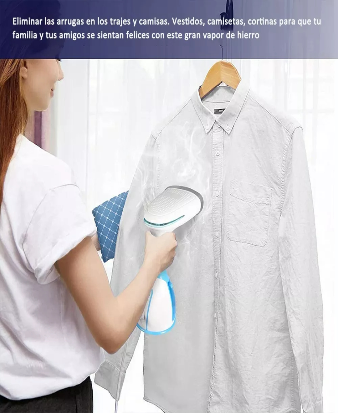 Plancha De Vapor Vertical Portátil, Vaporizador Ropa 1100w.