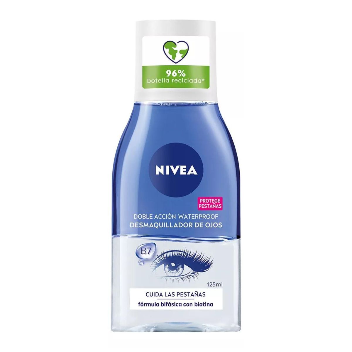 Desmaquillante De Ojos Nivea Bifásico Con Biotina - 125 ml