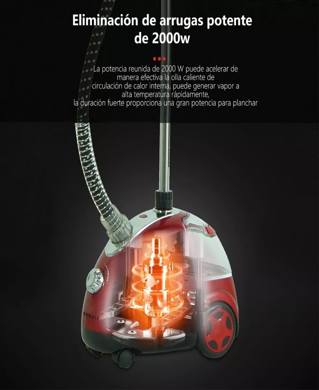 Plancha De Vapor Vertical , Vaporizador Ropa 2000w.