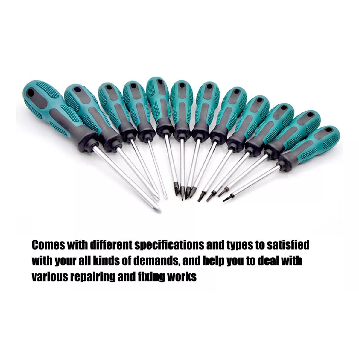 Kit Destornillador Conjunto De Herramientas 12 Piezas Negro/Azul