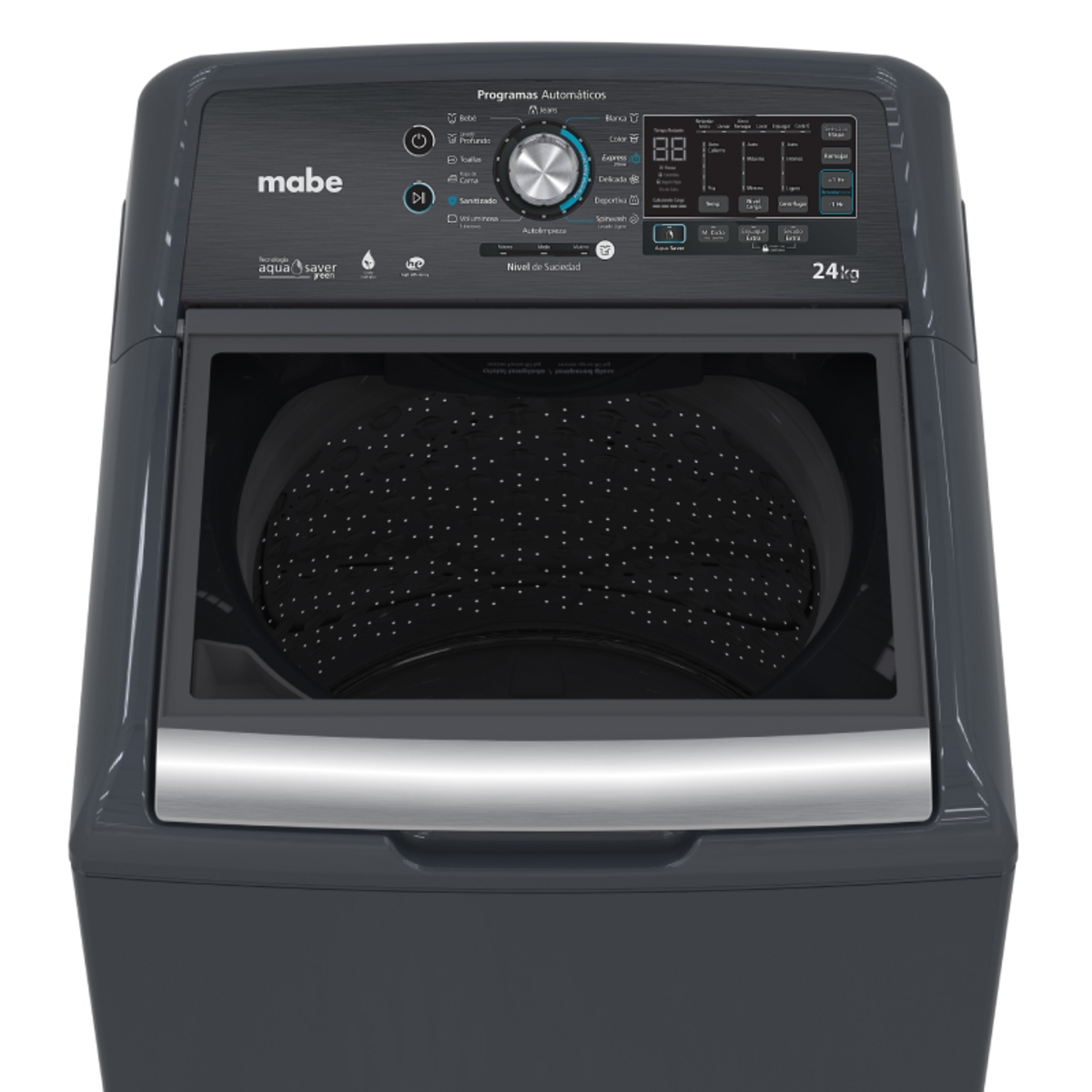 LAVADORA AUTOMATICA MABE LMH74201WDAB 24KG SILVER ORTY ENTREGA SÓLO VÁLIDA EN LA CIUDAD DE MÉXICO Y ZONA METROPOLITANA