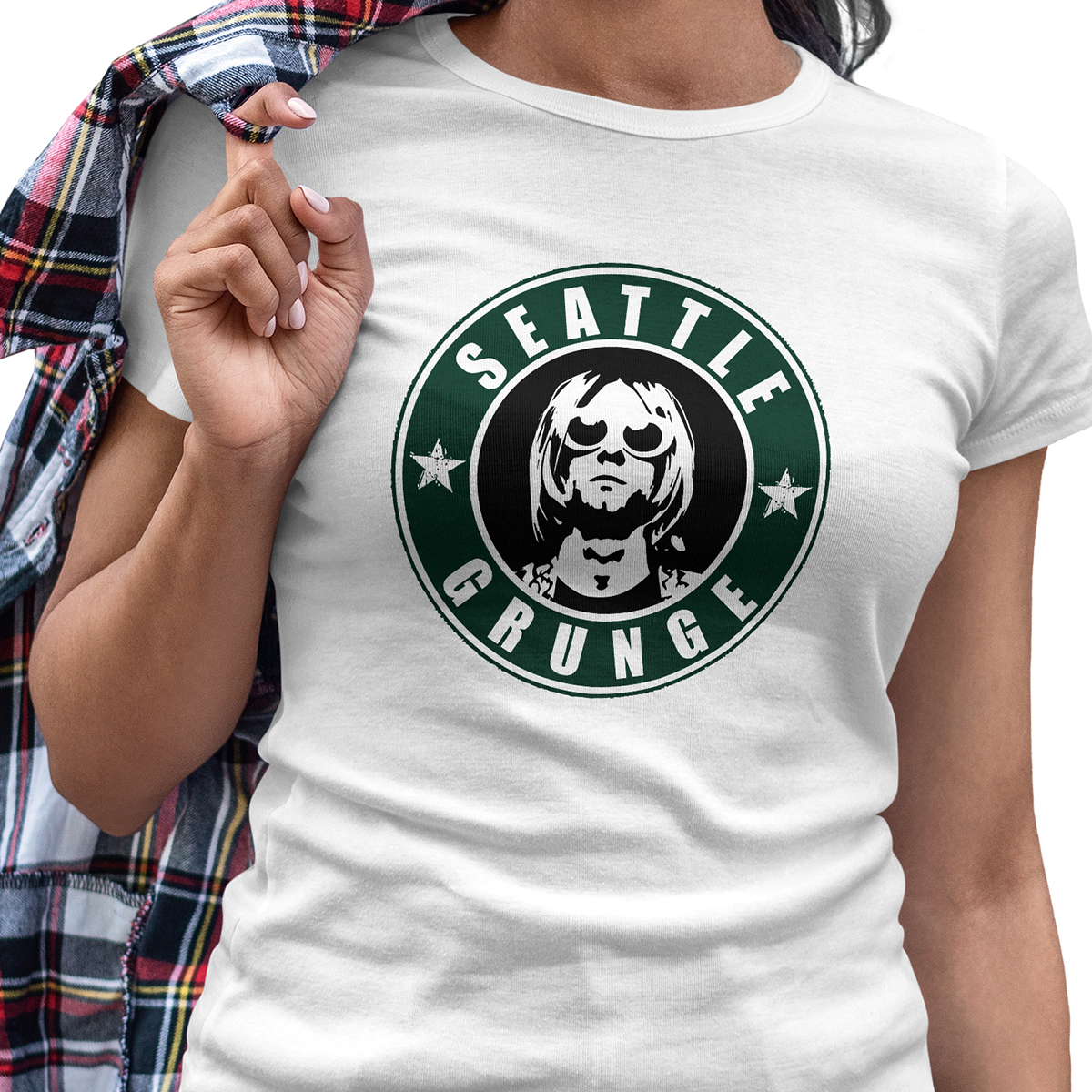 Playera Casual para Dama Nirvana Seattle Grunge Kurt Cobain