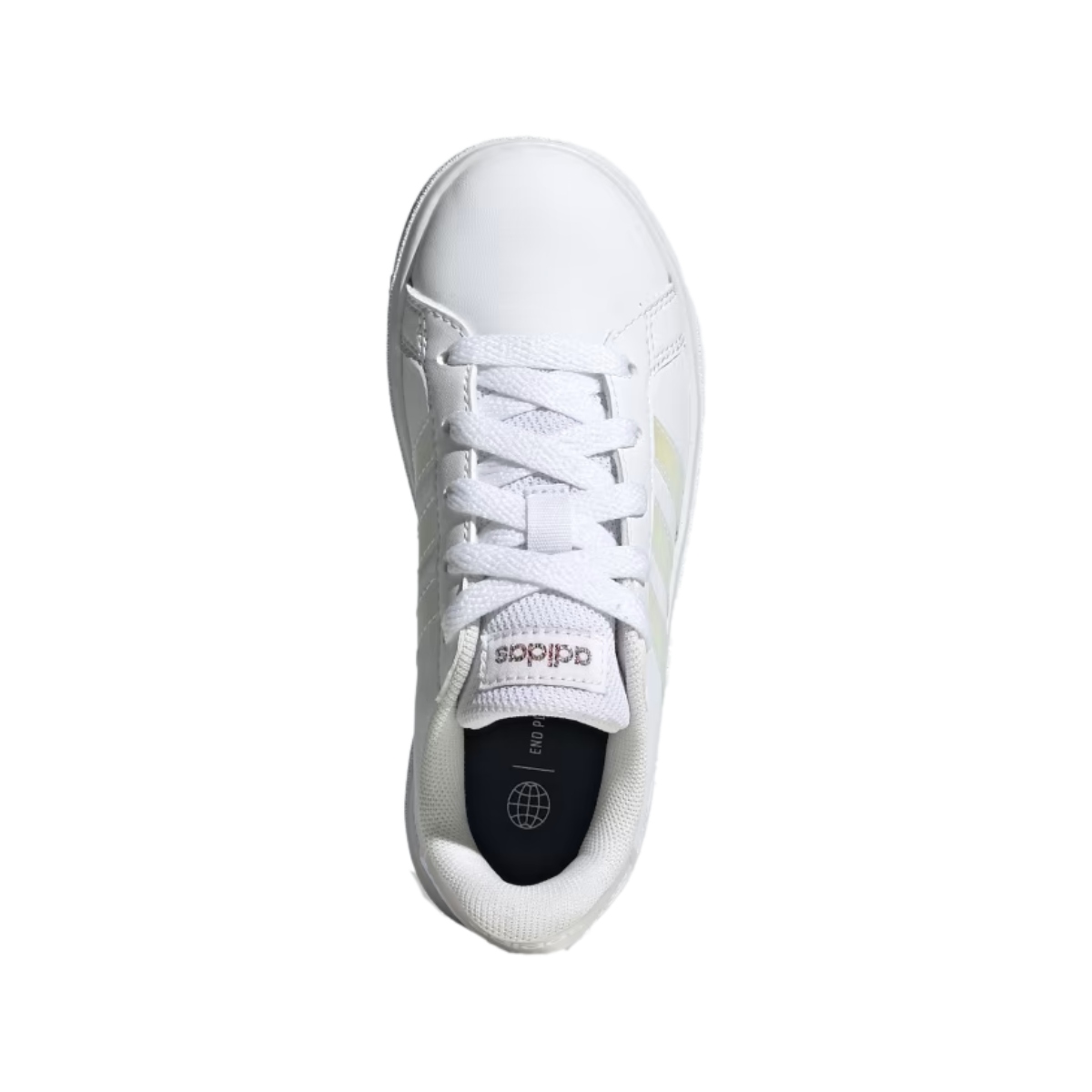 Tenis Casual Adidas Grand Court 20. K Blanco/tornasol de Mujer GY2326.