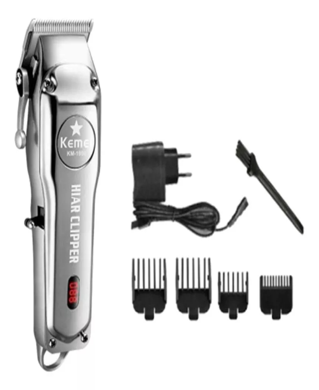 Cortadora de pelo Kemei KM-1996 plata 110V/240V