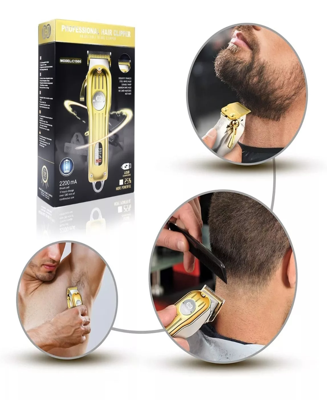 Maquina Para Cortar Cabello Pelo Cortadora De Cabello Kit