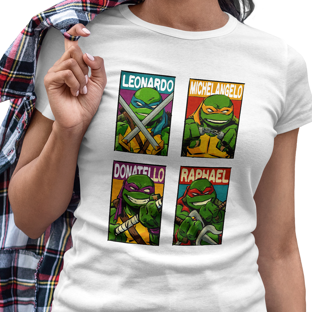 Playera Las Tortugas Ninja Adolecentes Serie Tv para Dama
