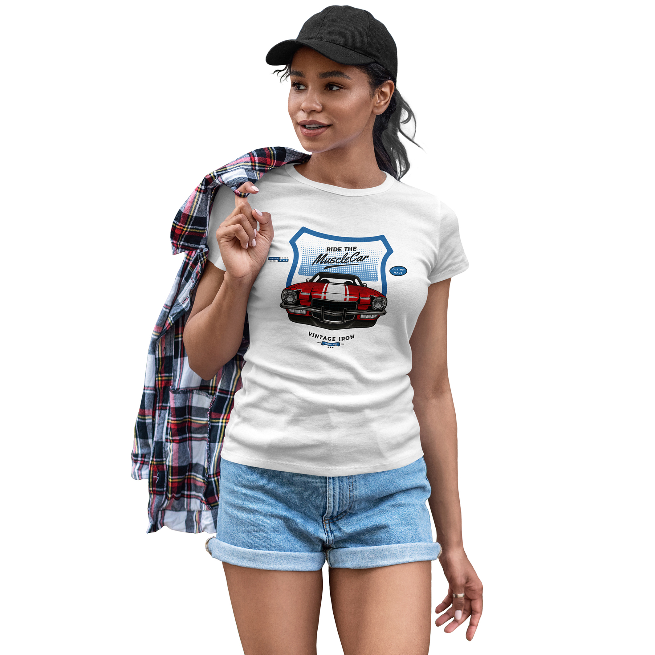 Playera Casual Autos Clasico Estilo Urbano para Dama