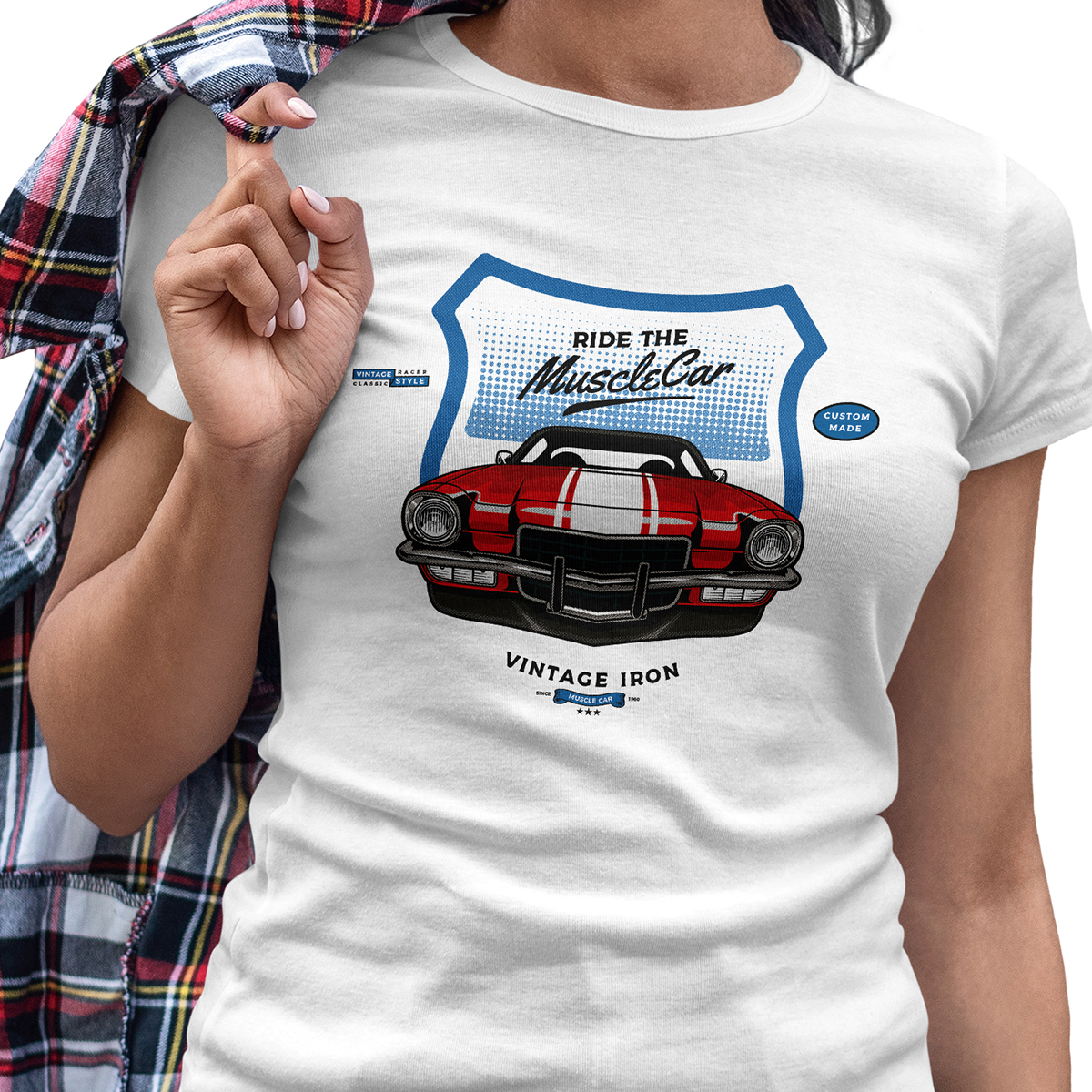 Playera Casual Autos Clasico Estilo Urbano para Dama
