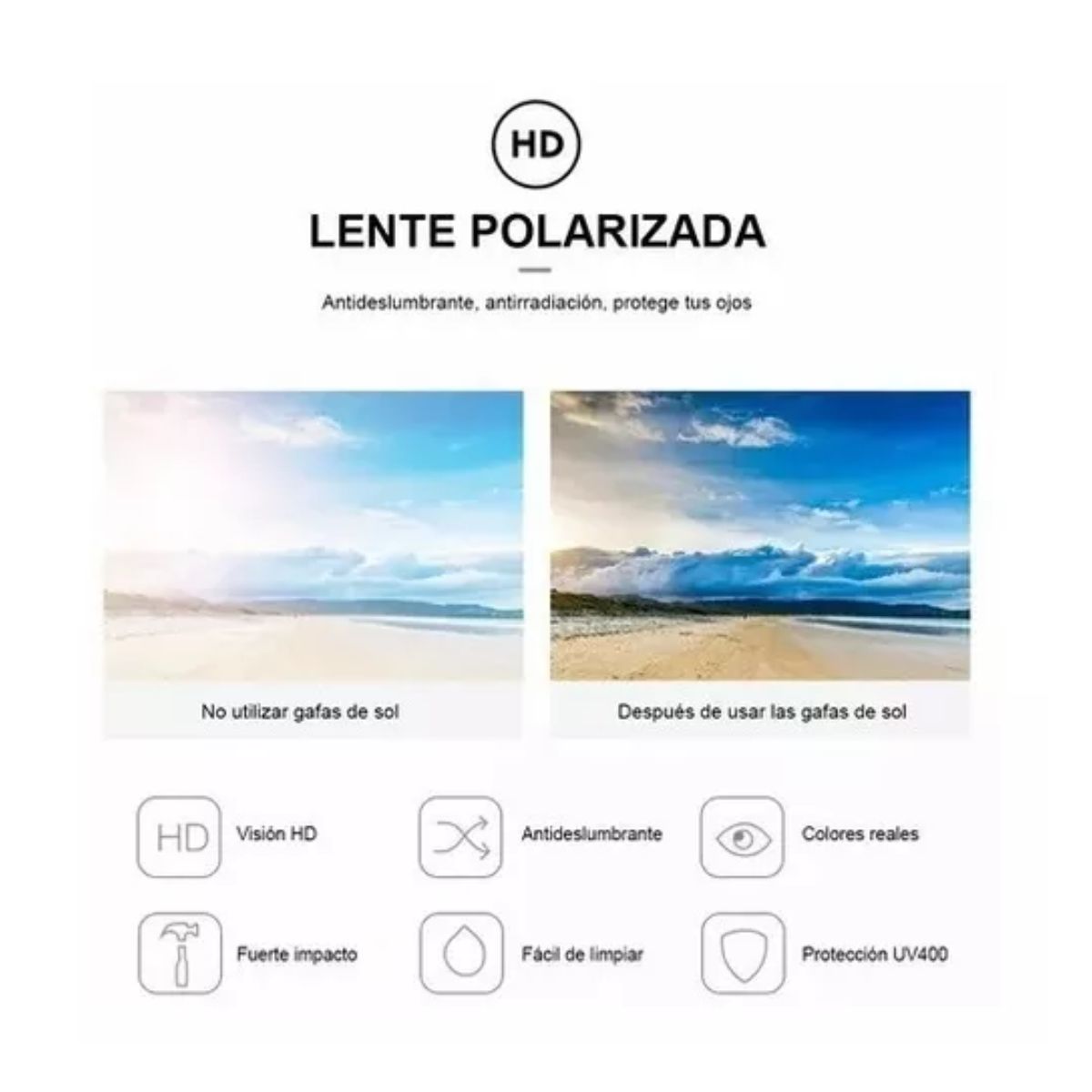 Gafas De Sol Rectangulares Estilo Vintage Casual 5 Piezas