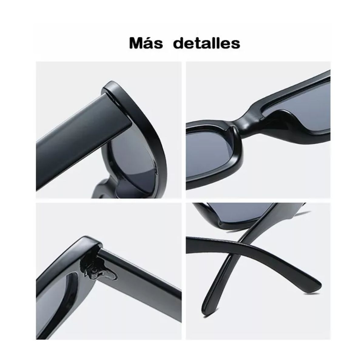 Gafas De Sol Rectangulares Estilo Vintage Casual 5 Piezas