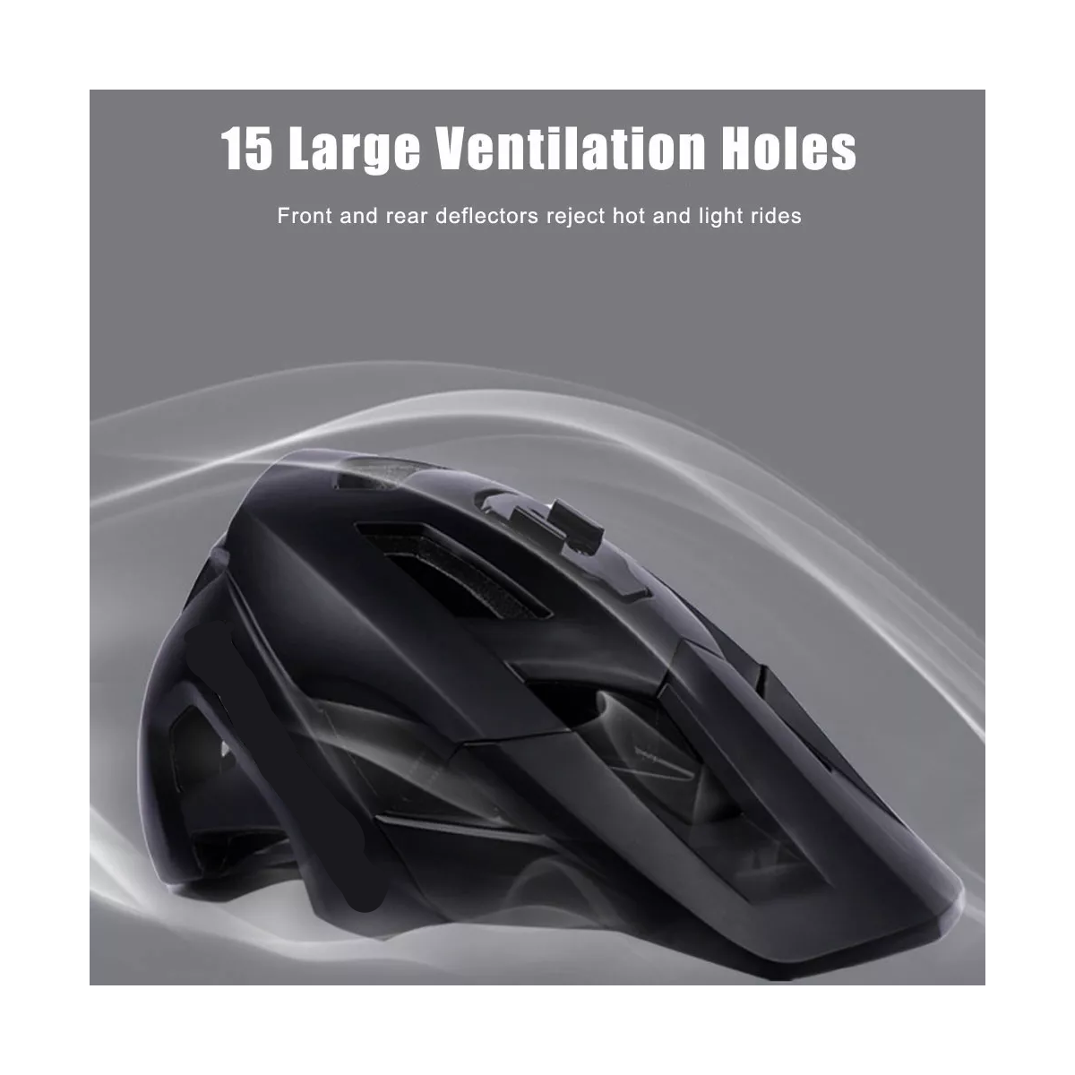 Casco De Bicicleta Mtb Con Luz Trasera Y Soporte Gopro