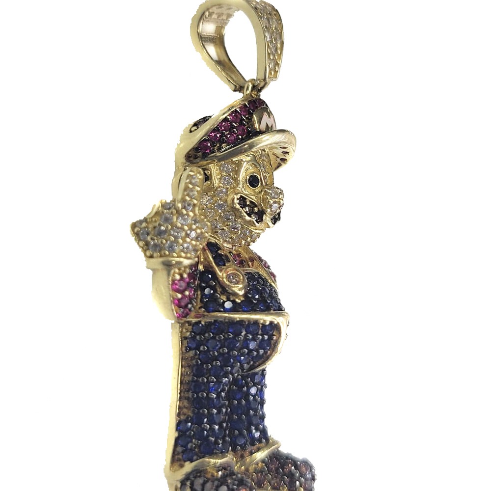 Dije de Mario Bros de Oro 10K Personaje Animado