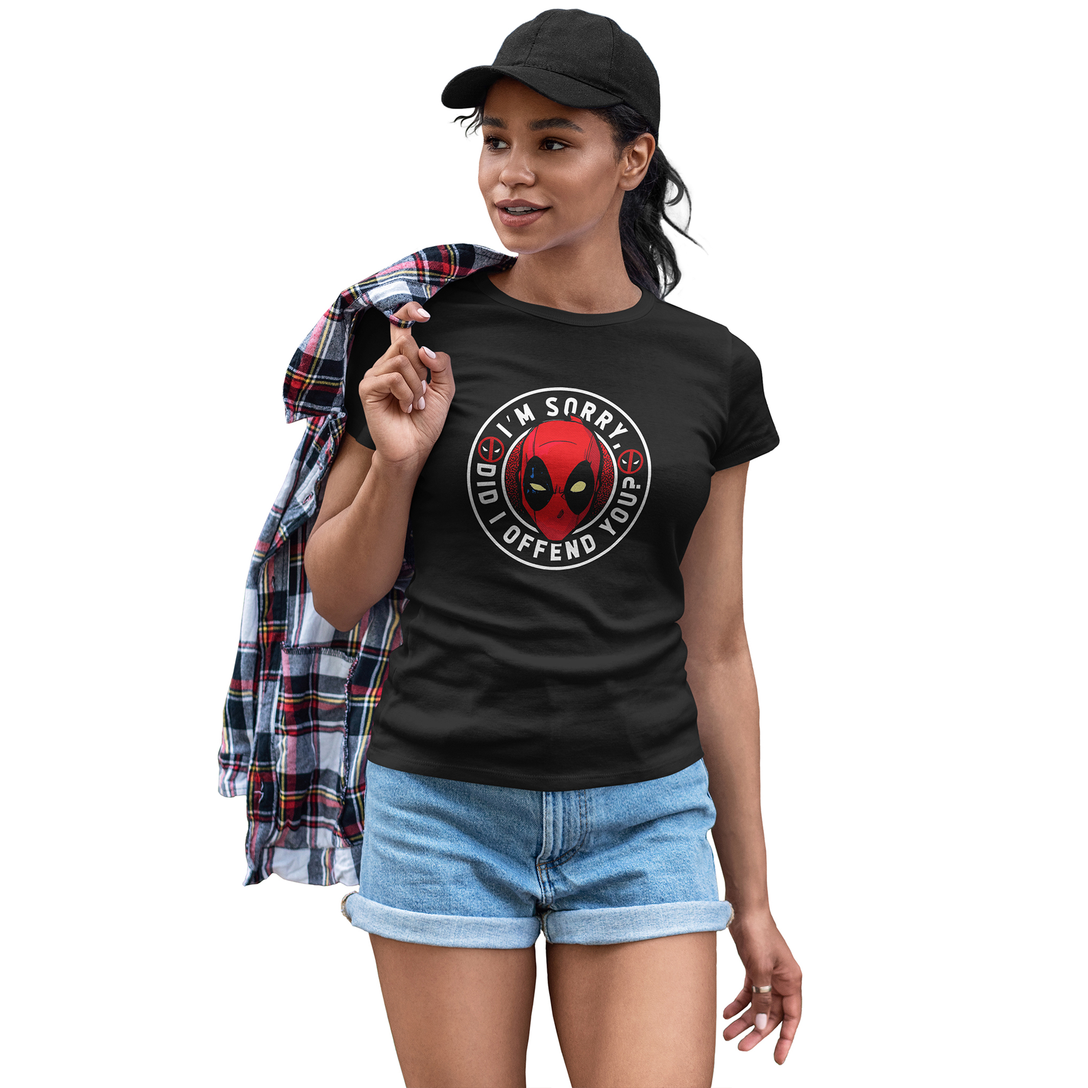 Playera Casual para Dama Pelicula Deadpool Negra