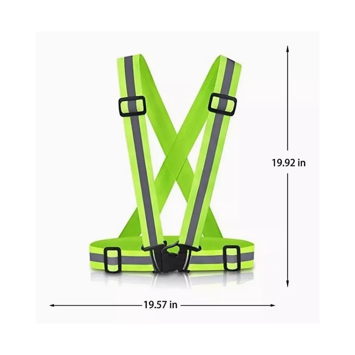 Chaleco Arnés Reflectante Para Motociclismo/ciclismo/correr Verde