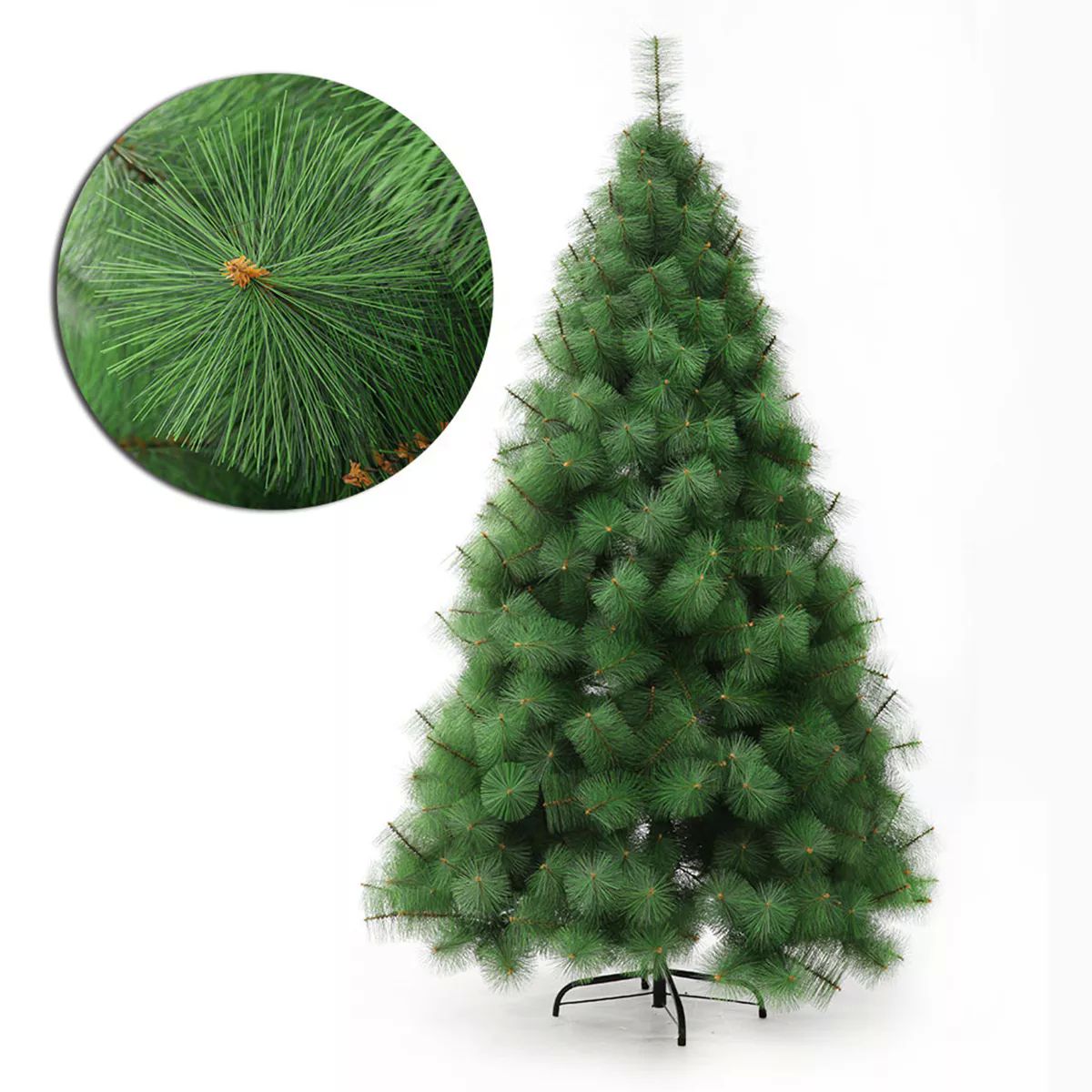 Árbol de Navidad Pino de Navidad Artificial Agujas de Pino Color Verde 1.83 m y 250 Ramas